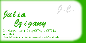 julia czigany business card